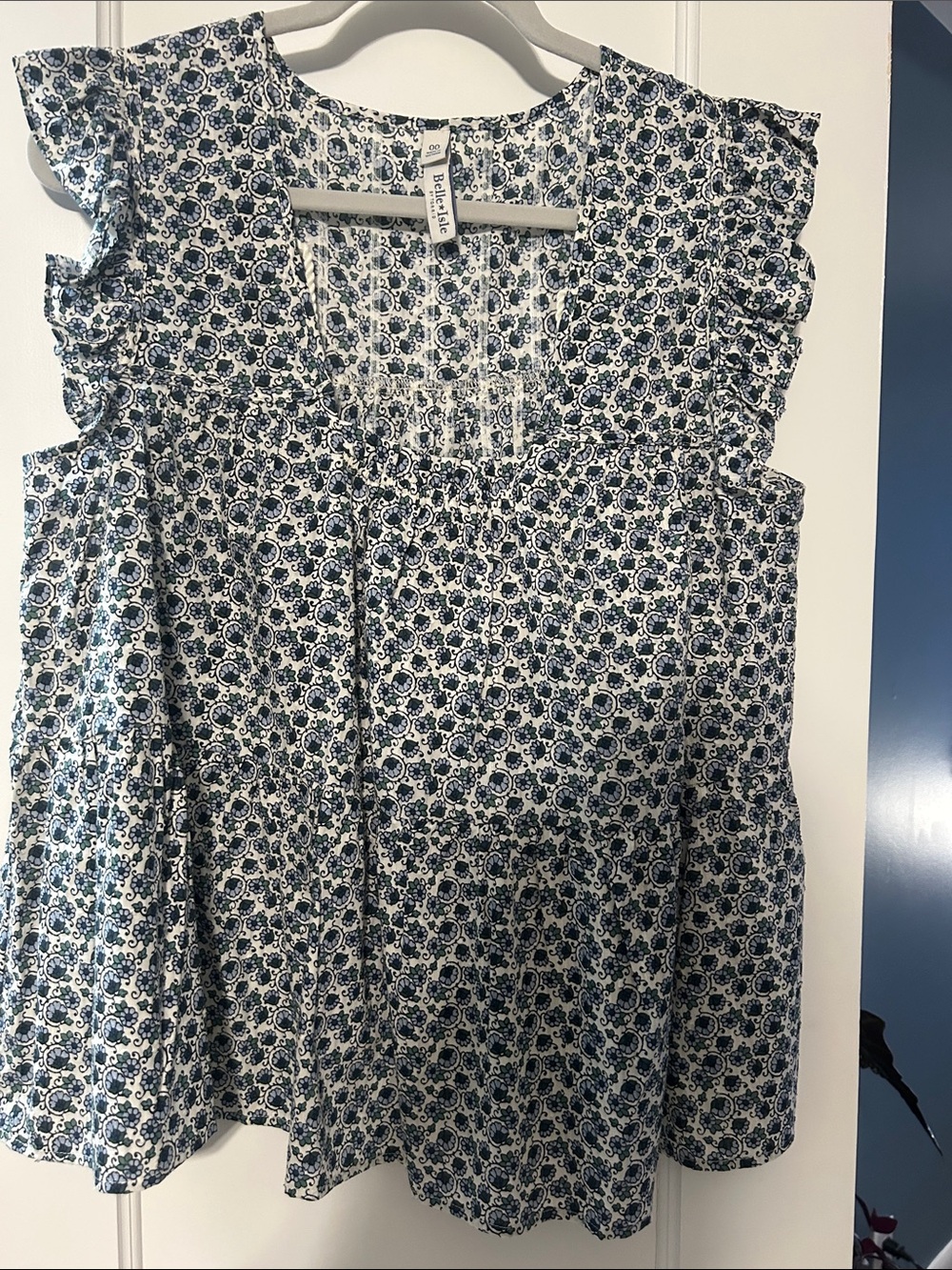 torrid Blue Floral Ruffle Tank